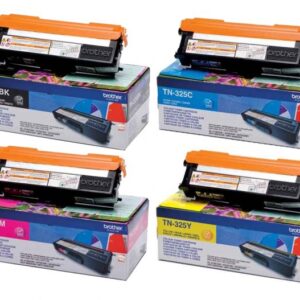 Original High Capacity 4 Colour Brother TN-325 Toner Cartridge Multipack TN-325BK/C/M/Y